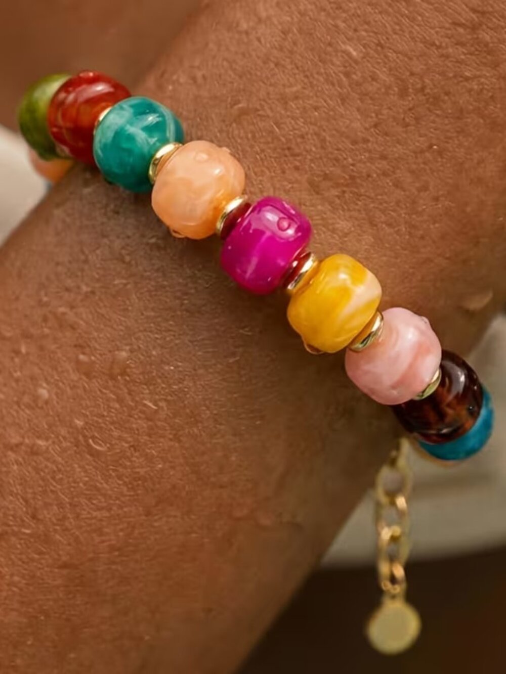 Multi-Colored Chunky Bead Bracelet (NEW & SO PRETTY!)